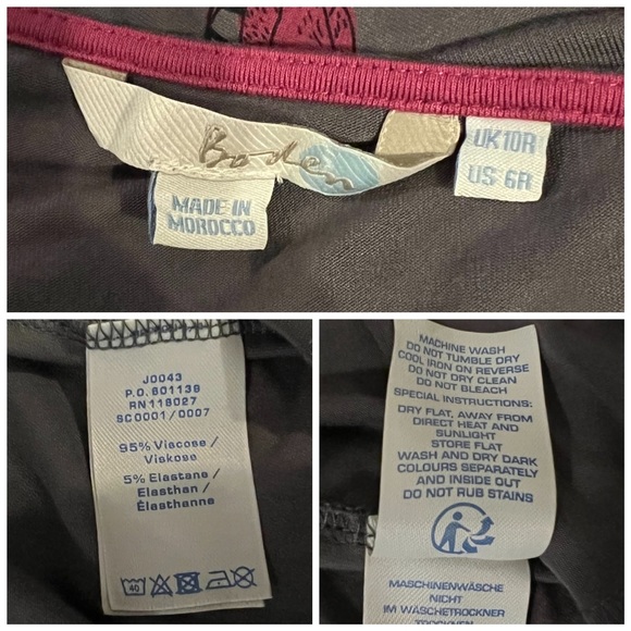 054 Boden Marion swan print dress 6 - Picture 3 of 7